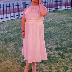 Light Pink formal dress |Midi dress |cocktail dress |
